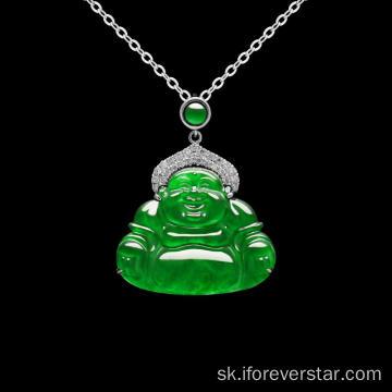 Jade smiech Buddha prívesok čínsky klasický